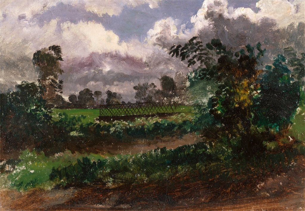 Detail of A View across the Artist's Garden from his House at Exmouth, Devonshire by Francis Danby