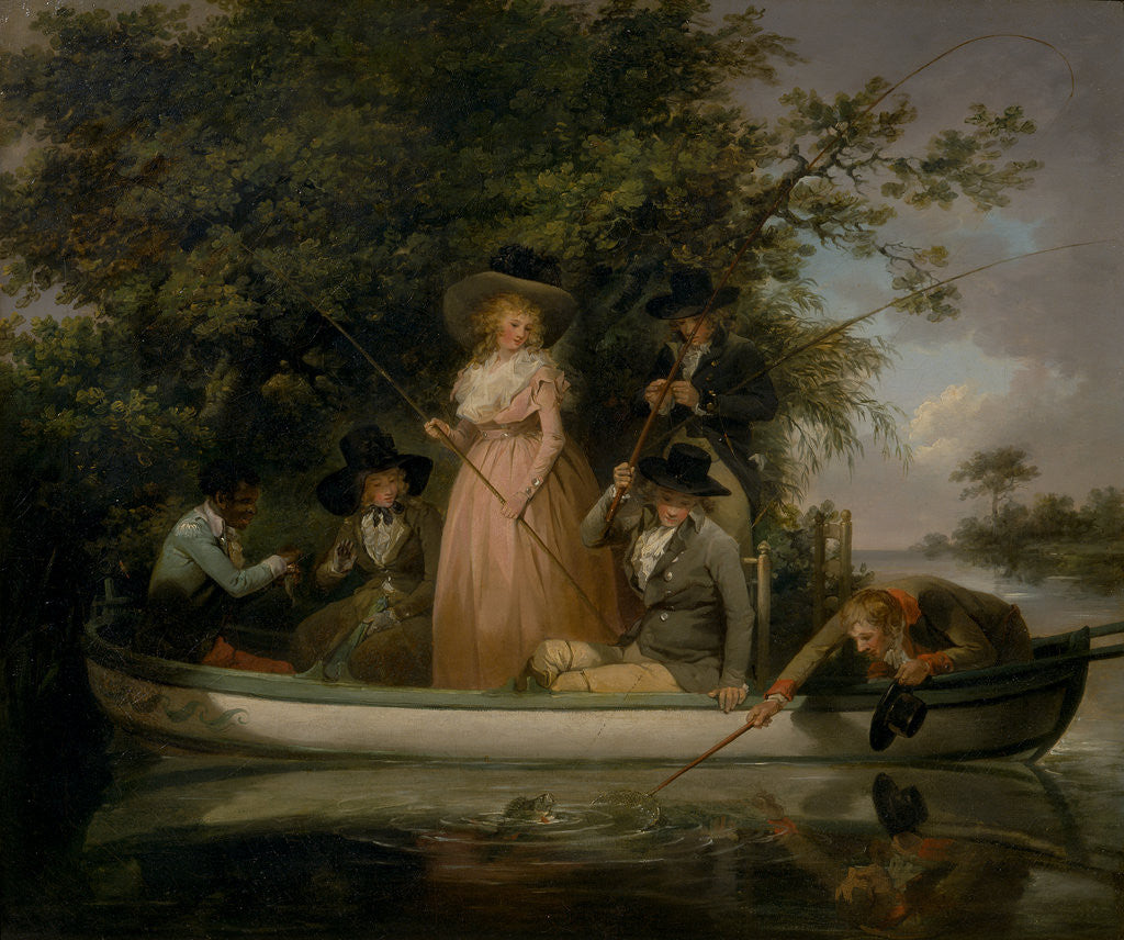 Detail of A Party Angling by George Morland