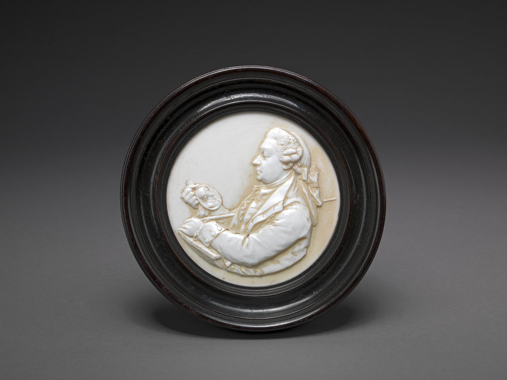 Detail of David Garrick Miniature: Tassie Glass Paste Portrait Medallion of David Garrick by James Tassie