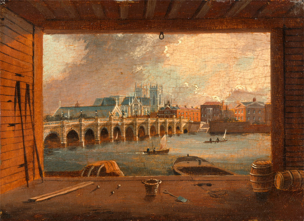 Detail of A View of Westminster Bridge, London, Daniel Turner by Daniel Turner
