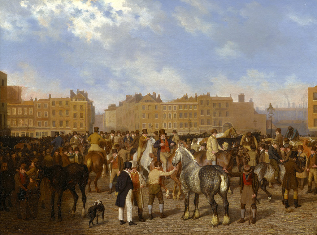 Detail of Old Smithfield Market, London by Jacques-Laurent Agasse