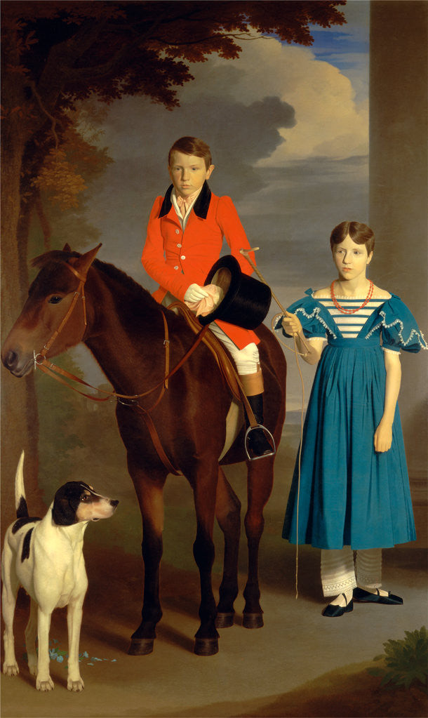 Detail of John Gubbins Newton and His Sister, Mary Newton by Robert Burnard