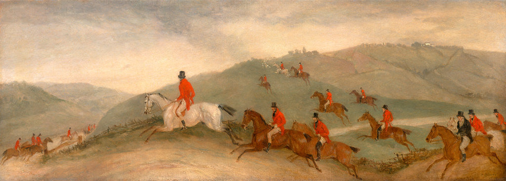 Detail of Foxhunting: Road Riders or Funkers by Richard Barrett Davis