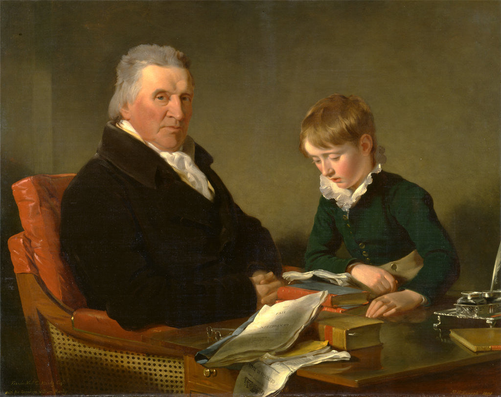Detail of Francis Noel Clarke Mundy and His Grandson, William Mundy by Ramsay Richard Reinagle