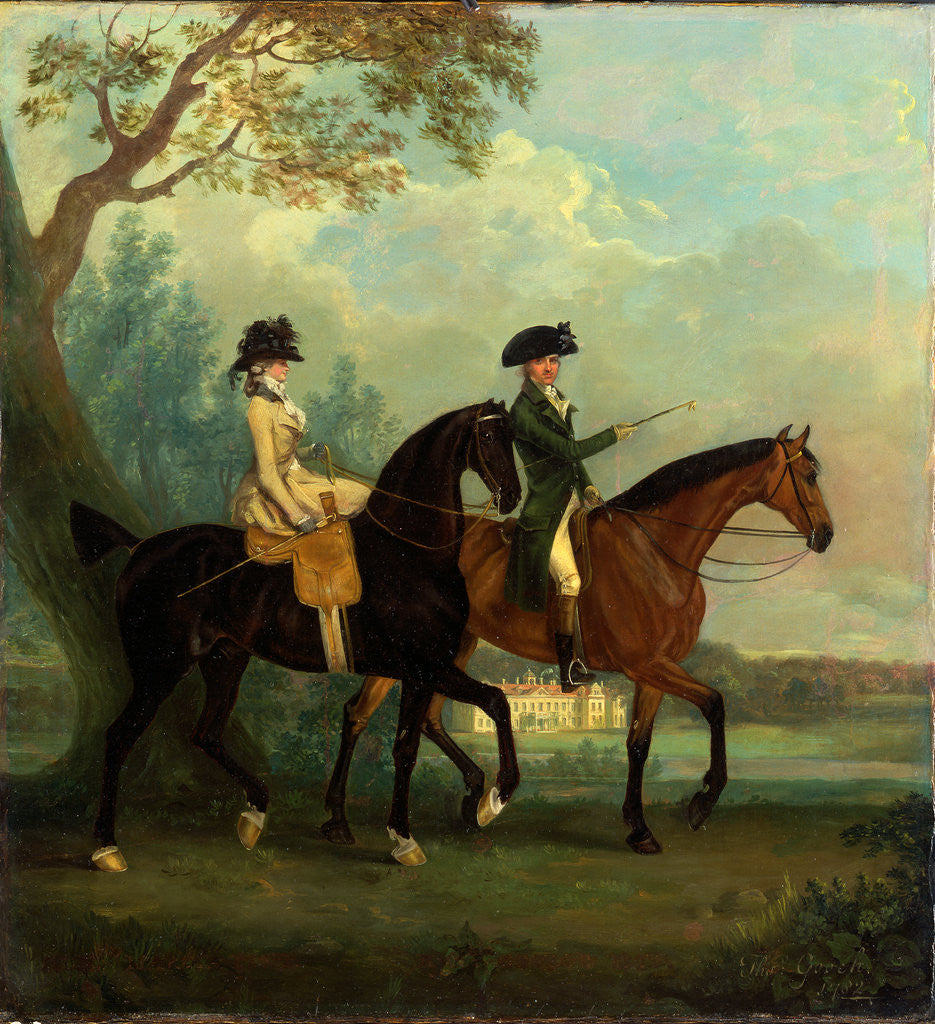 Detail of Marcia Pitt and Her Brother George Pitt by Thomas Gooch