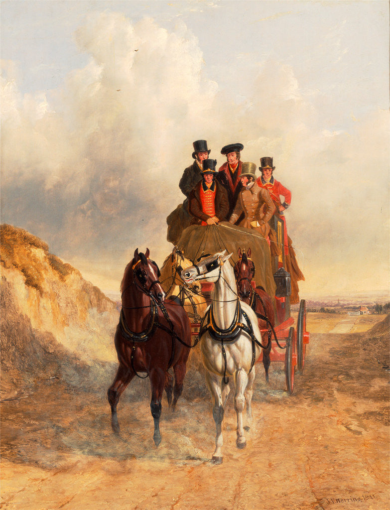 Detail of The Royal Mail Coach on the Road by John Frederick Herring
