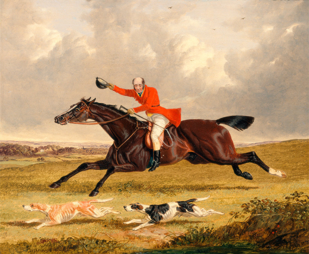 Detail of Foxhunting: Encouraging Hounds Capping Hounds and Full Cry by John Frederick Herring