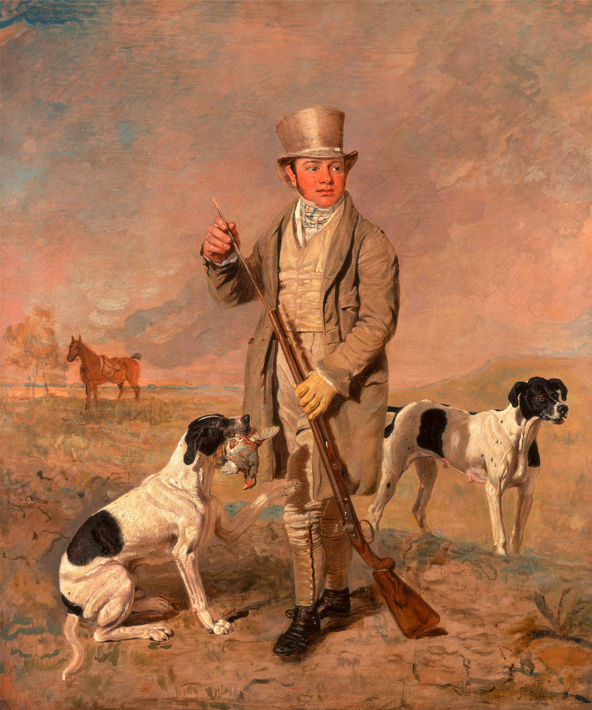 Detail of Portrait of a Sportsman, Possibly Richard Prince by Benjamin Marshall