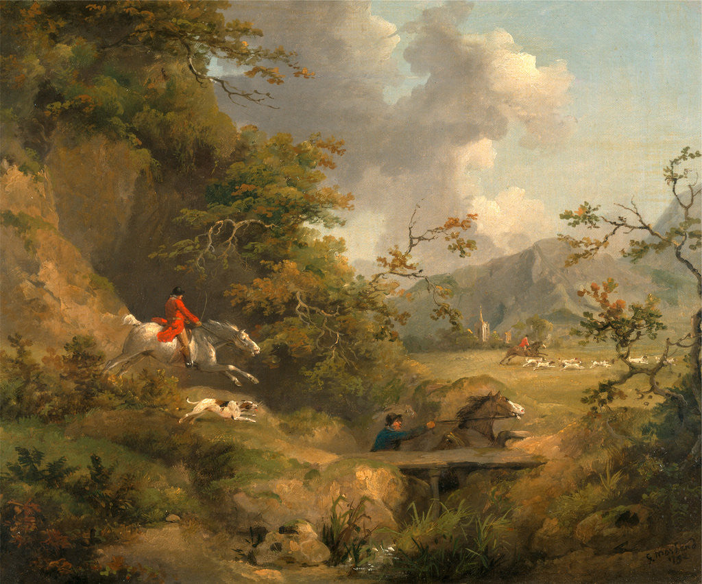 Detail of Foxhunting in Hilly Country by George Morland