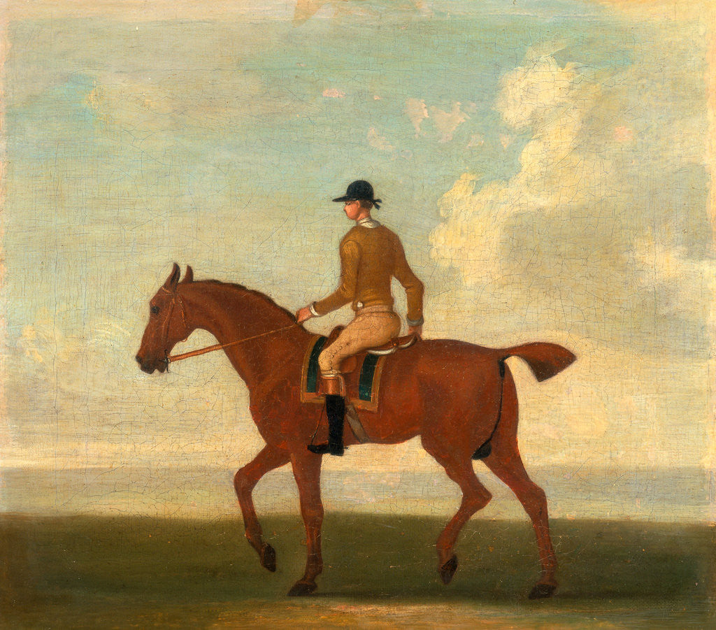Detail of One of Four Portraits of Horses - a Chestnut Racehorse with Jockey Up by James Seymour