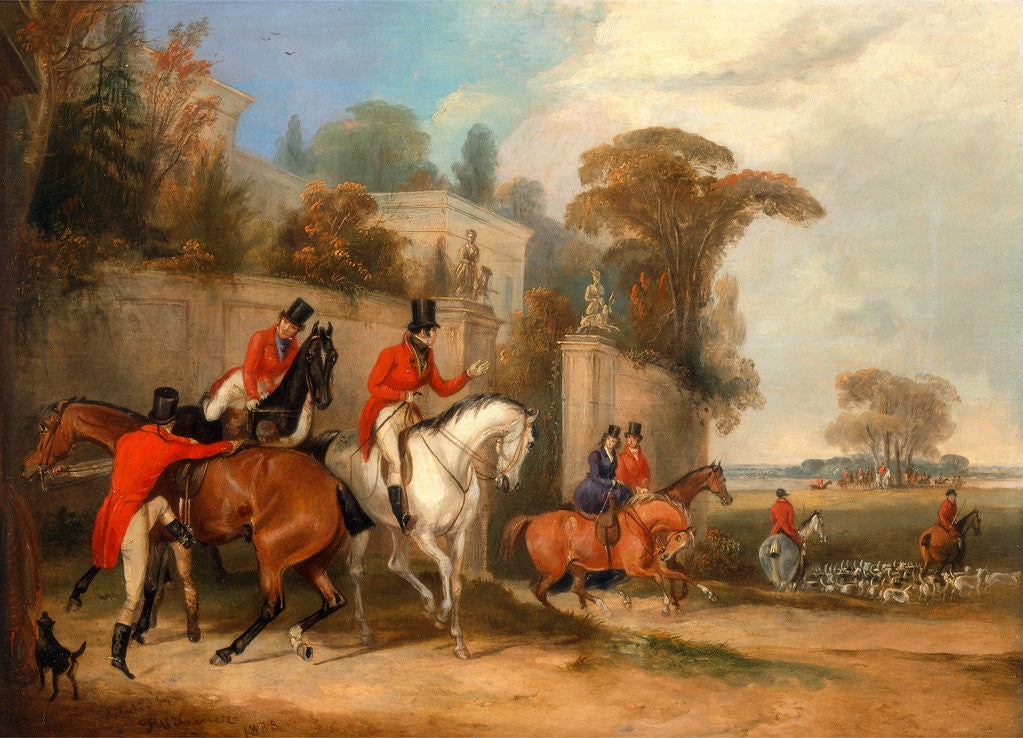 Detail of Bachelor's Hall: The Meet by Calcraft Turner