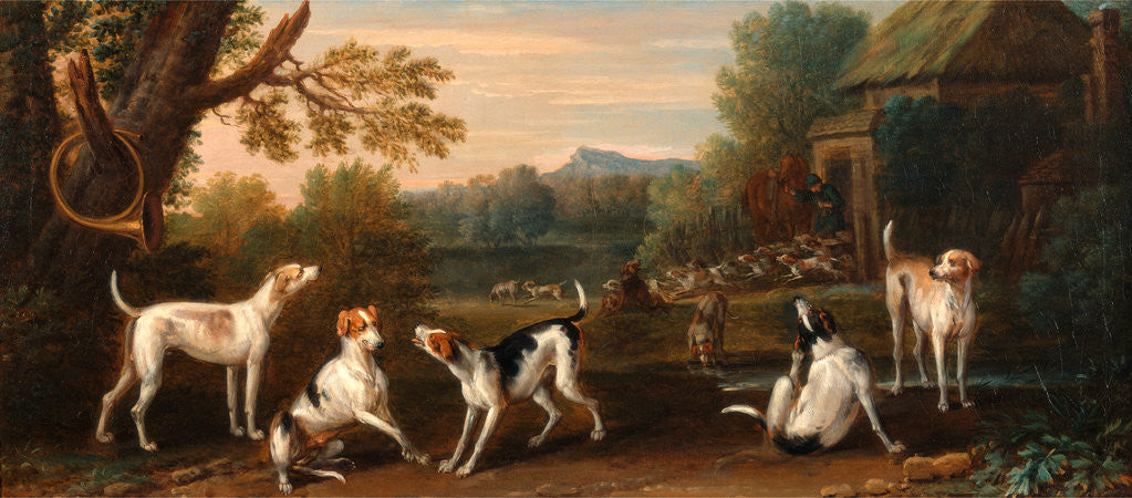 Detail of Releasing the Hounds by John Wootton