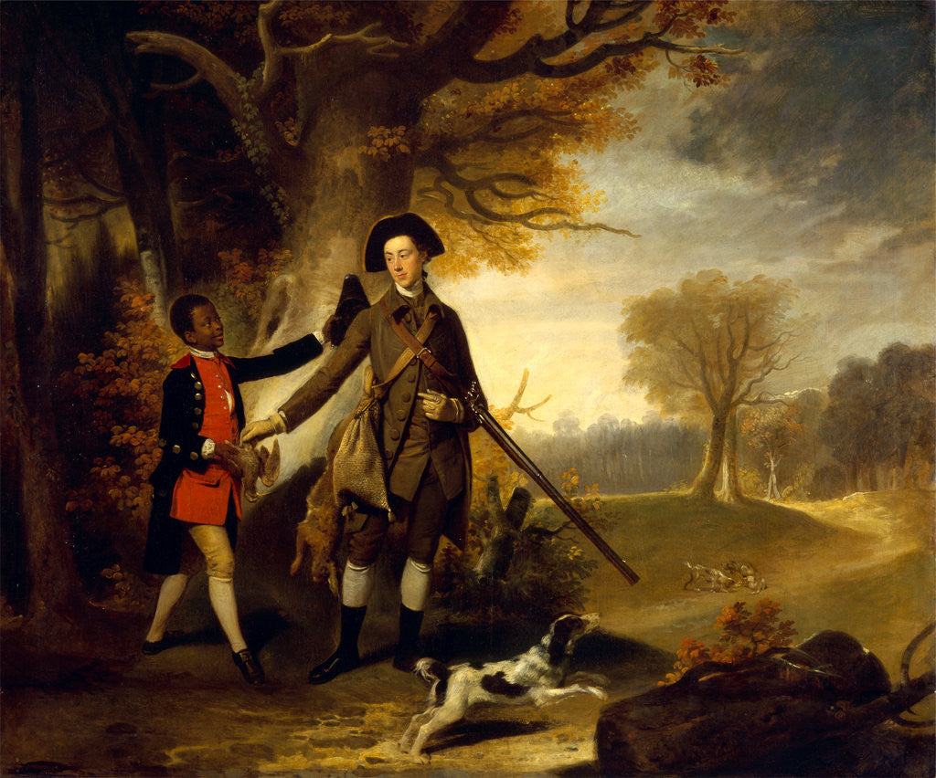 Detail of An Unknown Man, perhaps Charles Goring of Wiston, out Shooting with his Servant by Anonymous