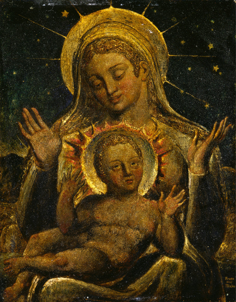 Detail of Virgin and Child by William Blake