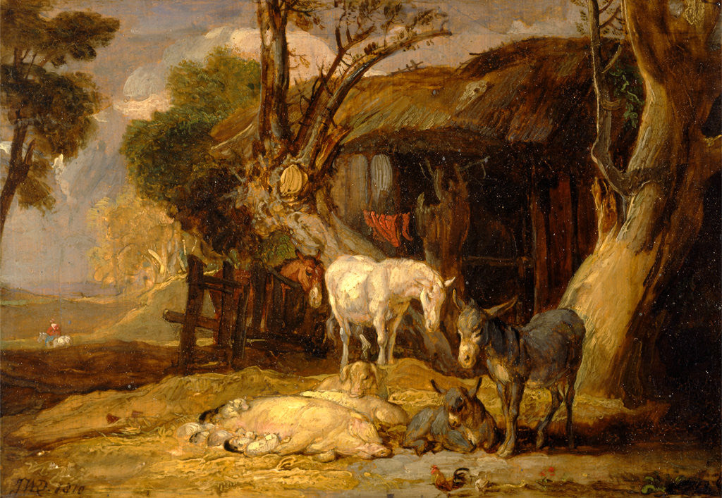 Detail of The Straw Yard by James Ward