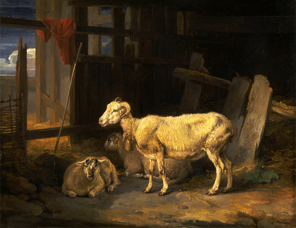 Detail of Heath Ewe and Lambs by James Ward
