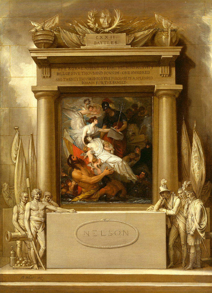 Detail of The Apotheosis of Nelson Project for a Monument 'The Apotheosis of Nelson' by Benjamin West