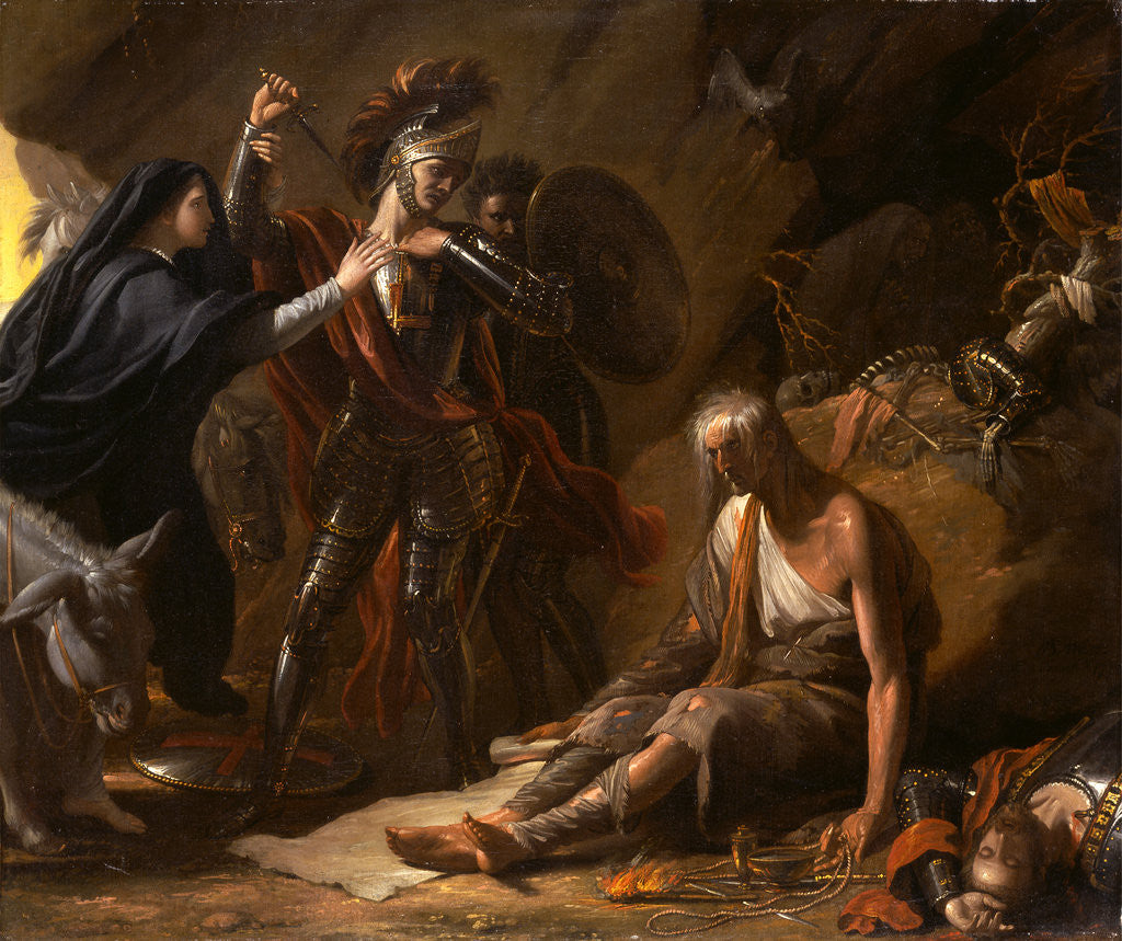 Detail of The Cave of Despair by Benjamin West