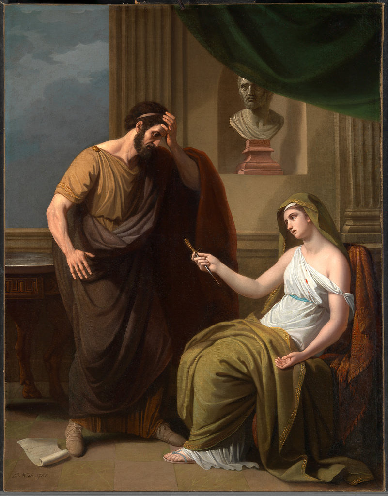 Detail of Paetus and Arria Non Dolet, Paetus and Arria by Benjamin West