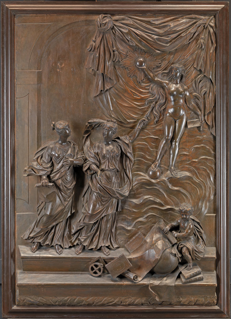 Detail of The Stowe Reliefs: Allegorical scene, possibly Truth revealing herself to the Liberal Arts by Michael Chuke