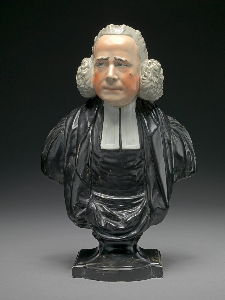 Detail of Ceramic Bust of the Reverend George Whitfield by Anonymous