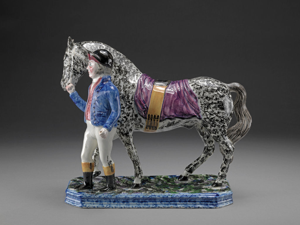 Detail of Ceramic Jockey and Racehorse by Anonymous