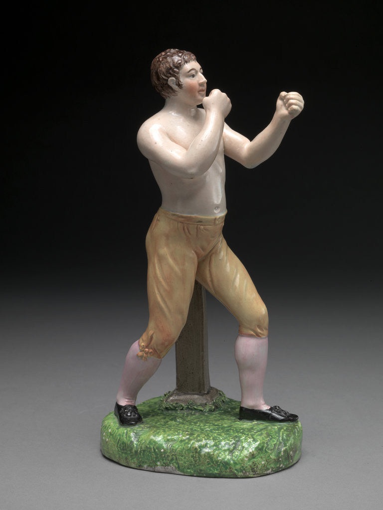 Detail of Ceramic, The Boxer Tom Cribb: in canary breeches, by Anonymous