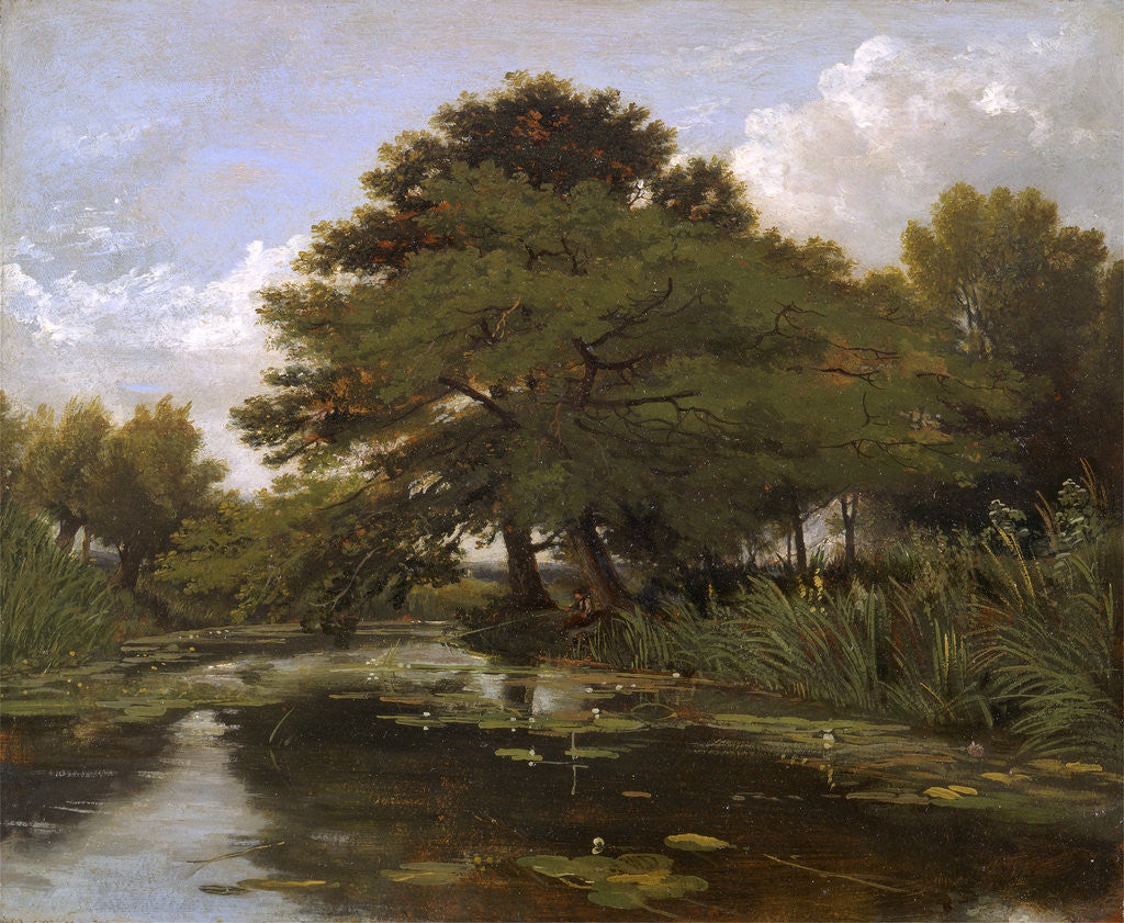 Detail of On the Isis, Waterperry, Oxfordshire by William Alfred Delamotte