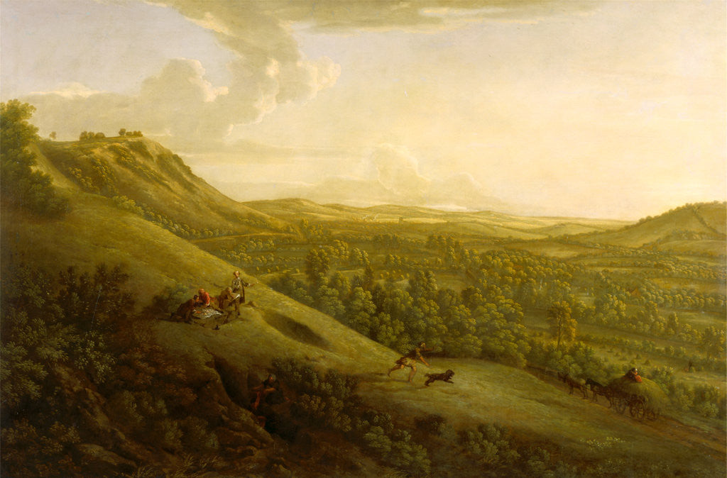 Detail of Box Hill, Surrey, with Dorking in the distance Box Hill by George Lambert