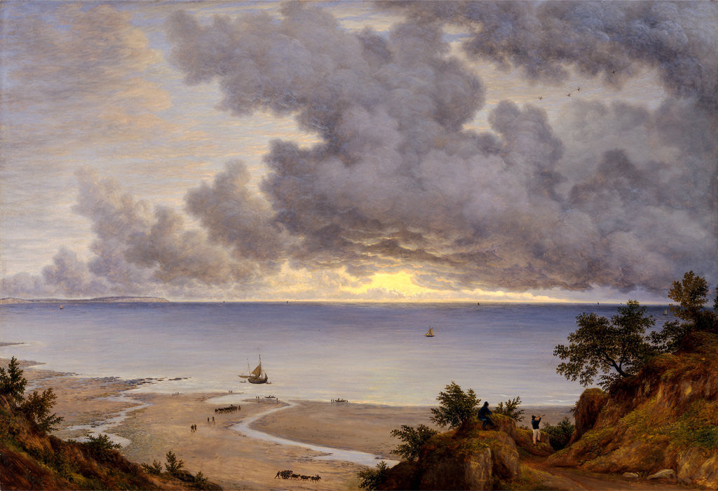 Detail of Sandown Bay, from near Shanklin Chine, Isle of Wight View from Shanklin, Isle of Wight by John Glover
