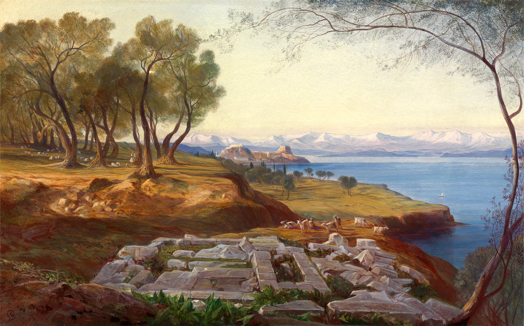 Detail of Corfu from Ascension by Edward Lear
