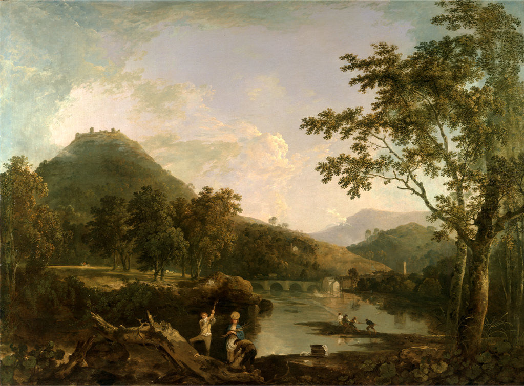 Detail of Dinas Bran from Llangollen View in Wales by Richard Wilson