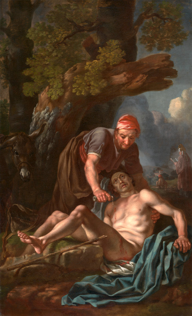 Detail of The Good Samaritan by Francis Hayman