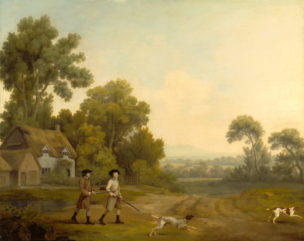 Detail of Two Gentlemen Going a Shooting Two Gentlemen out Shooting by George Stubbs