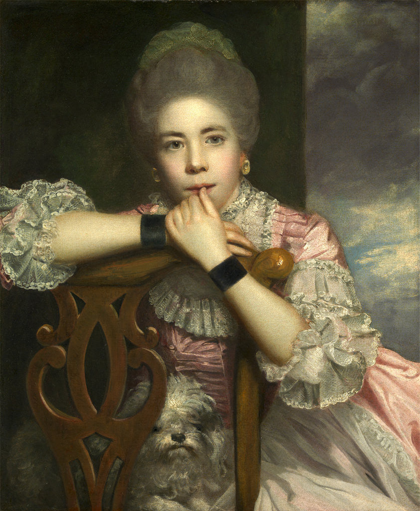 Detail of Mrs. Abington as Miss Prue in 'Love for Love' by William Congreve by Sir Joshua Reynolds