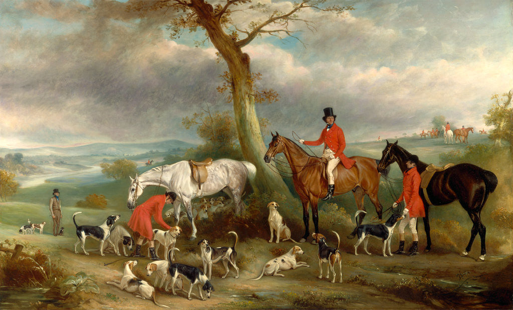 Detail of Thomas Wilkinson, M.F.H., with the Hurworth Foxhounds by John Ferneley