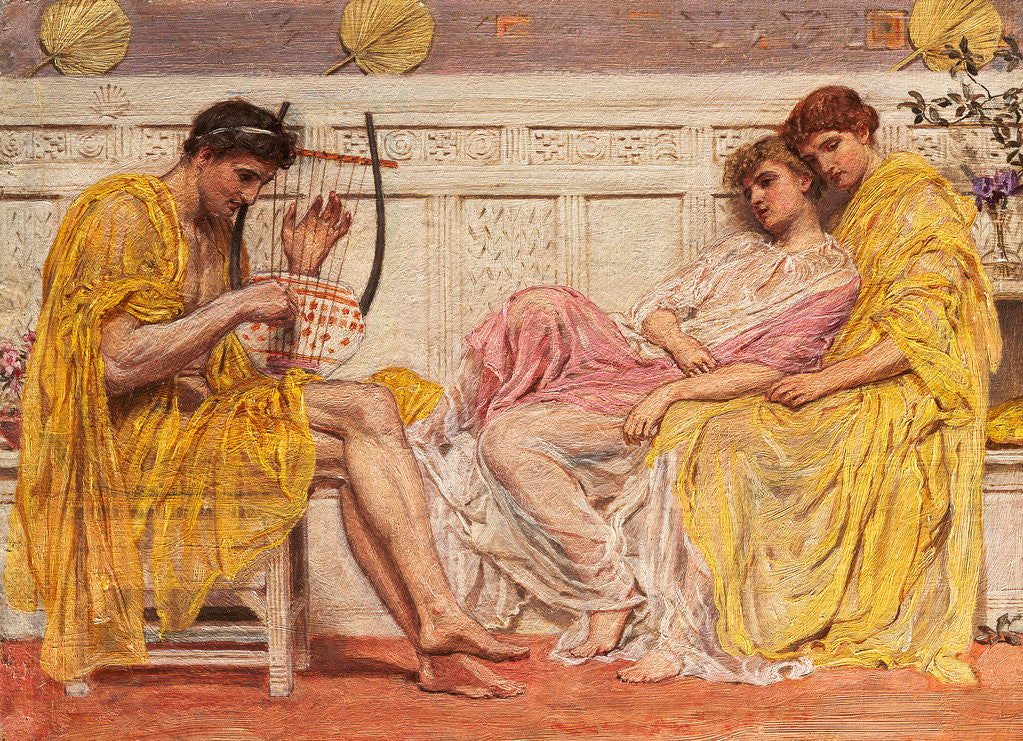 Detail of A Musician by Albert Joseph Moore