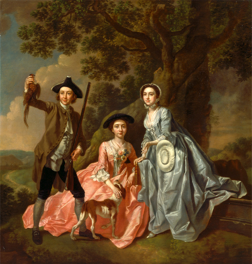 Detail of George Rogers and His Wife, Margaret, and His Sister by Francis Hayman
