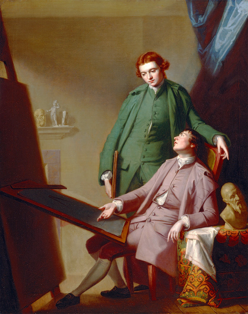 Detail of A Conversation (The Artist's Brothers, Peter and James Romney) by George Romney