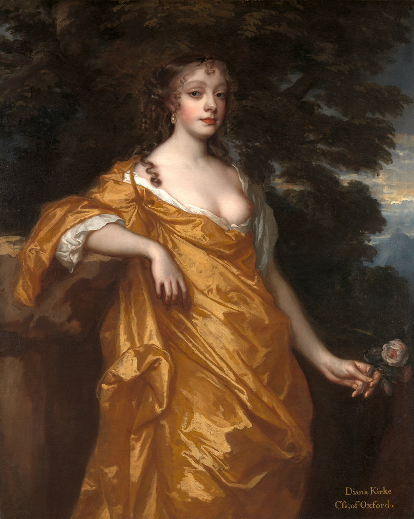 Detail of Diana Kirke, later Countess of Oxford by Peter Lely