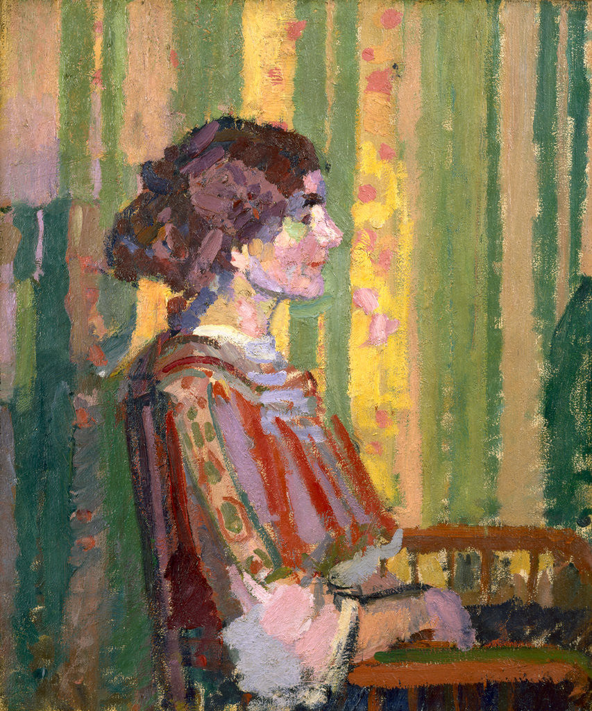 Detail of Stanislawa de Karlowska (Mrs Robert Bevan) by Harold Gilman