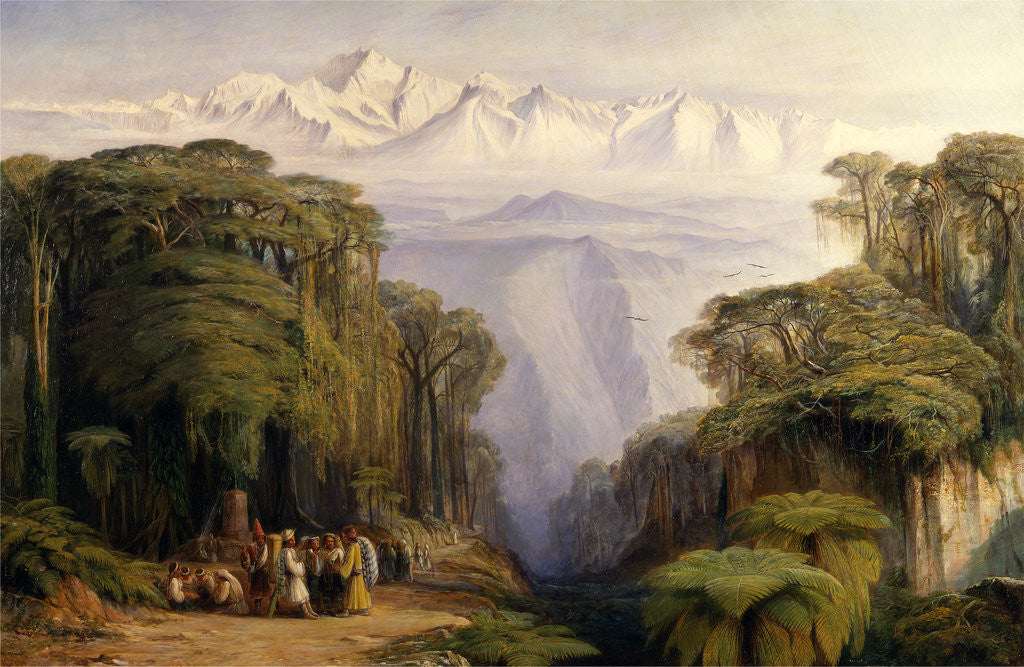 Detail of Kangchenjunga from Darjeeling Kinchinjunga from Darjeeling, India by Edward Lear