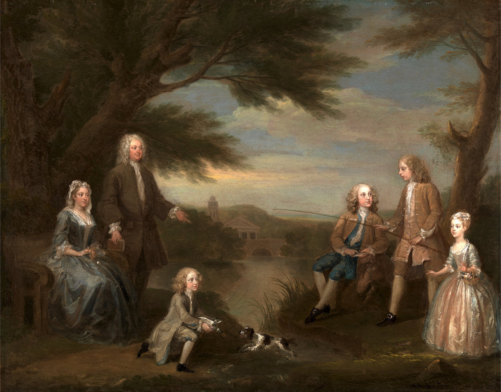 Detail of John and Elizabeth Jeffreys and Their Children by William Hogarth