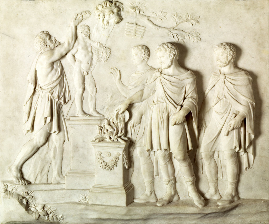 Detail of Sacrifice to Hercules, Gaspar van der Hagen by Der Hagen