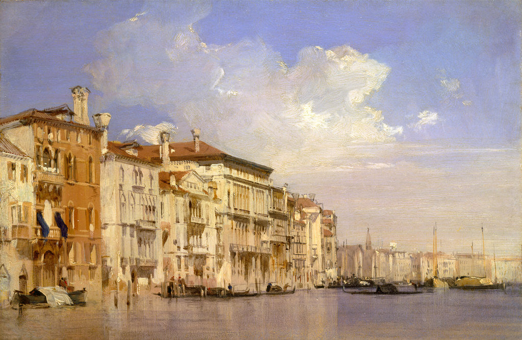 Detail of Grand Canal, Venice Grand Canal, Venice, Italy by Richard Parkes Bonington