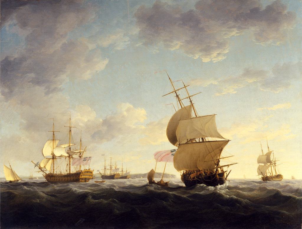 Detail of Shipping in the English Channel by Charles Brooking