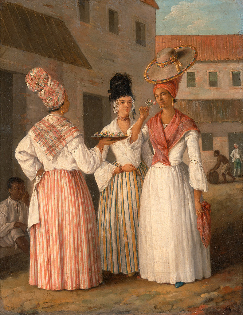 Detail of A West Indian Flower Girl and Two other Free Women of Color by Agostino Brunias