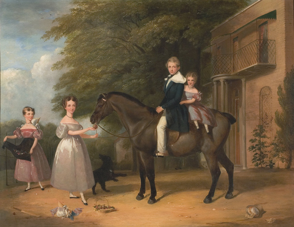 Detail of Children with Horse and Dog by Henry Barraud