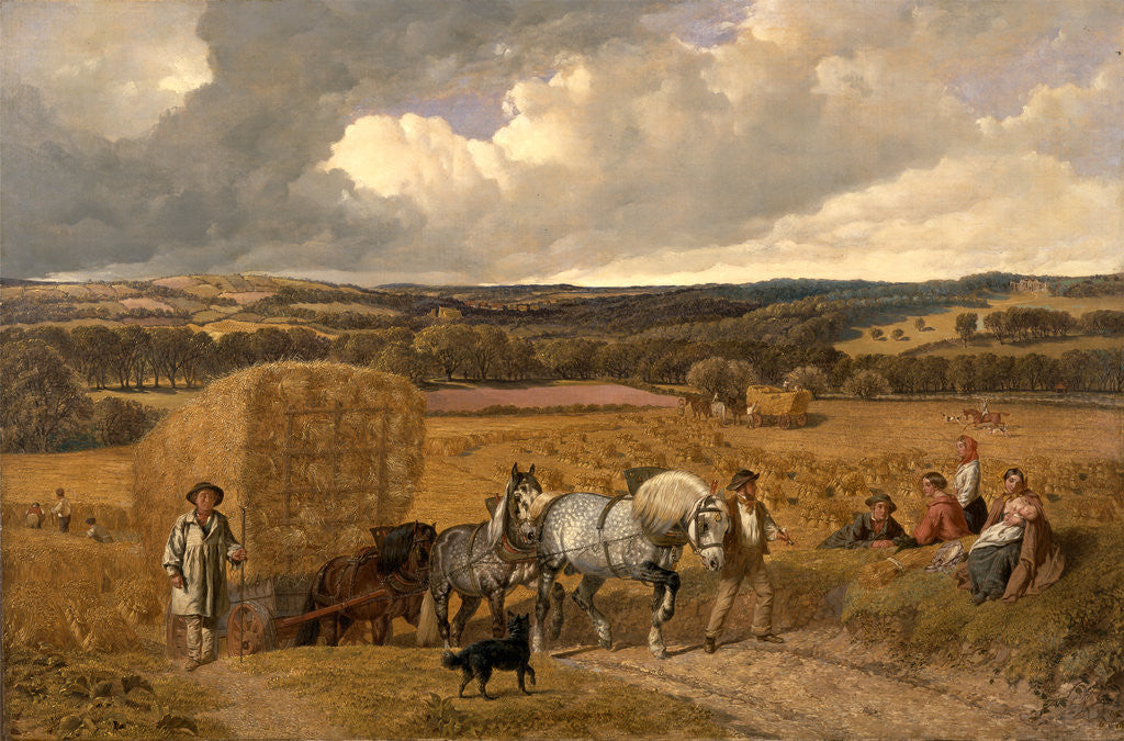 Detail of The Harvest by John Frederick Herring