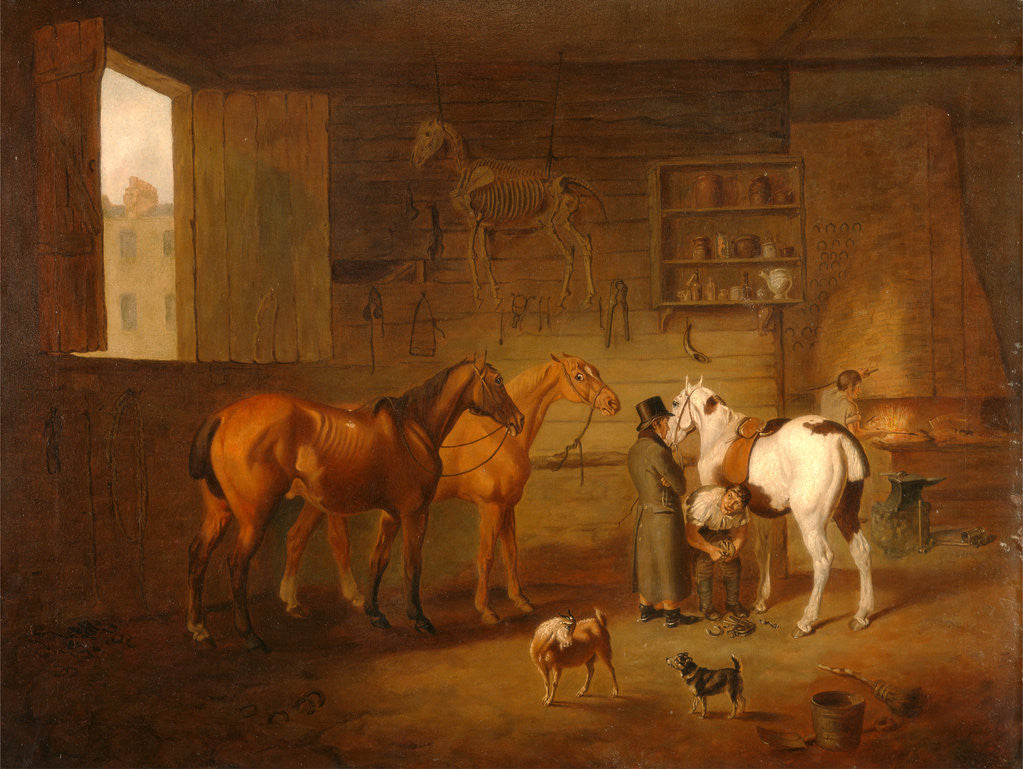 Detail of The Blacksmith's Shop by Henry Bernard Chalon